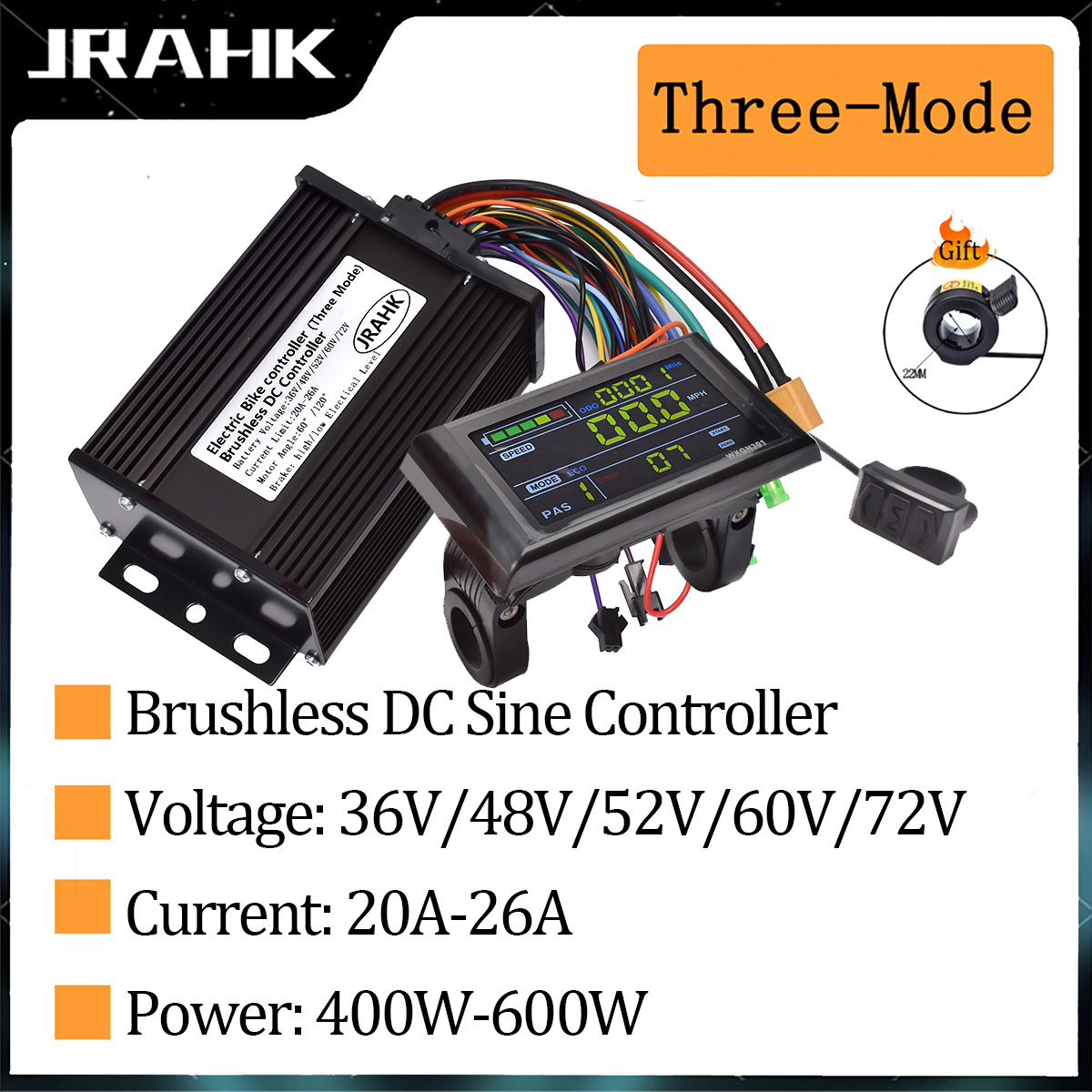 Kelly Kls7230S Controller - JRAHK 36 V-72 V 400 W-600