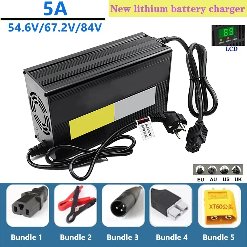 84V 20A Smart Charger - Chargeur de batterie au lithium avec